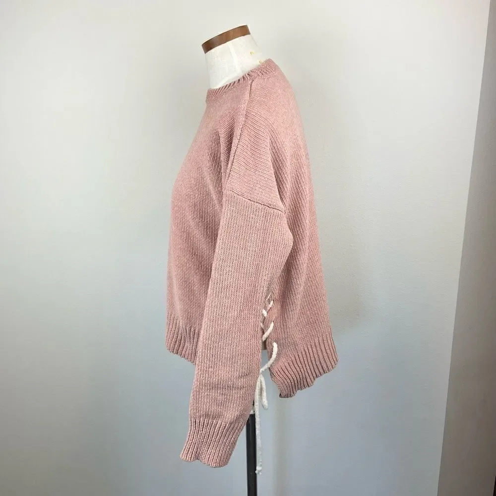 Pol Side Lace-Up Sweater